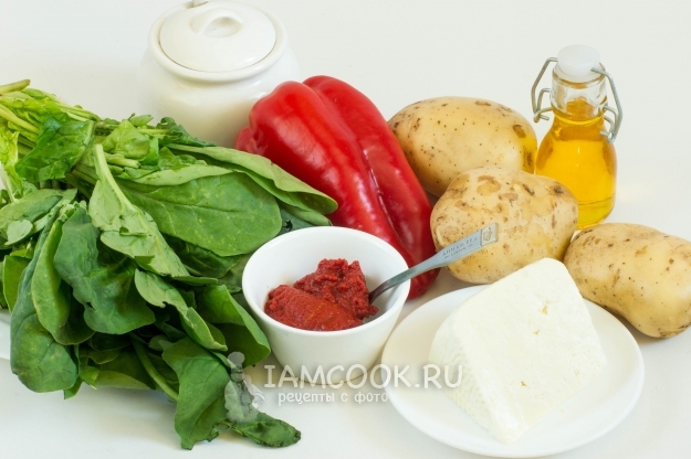 Ингредиенты для овощей с паниром