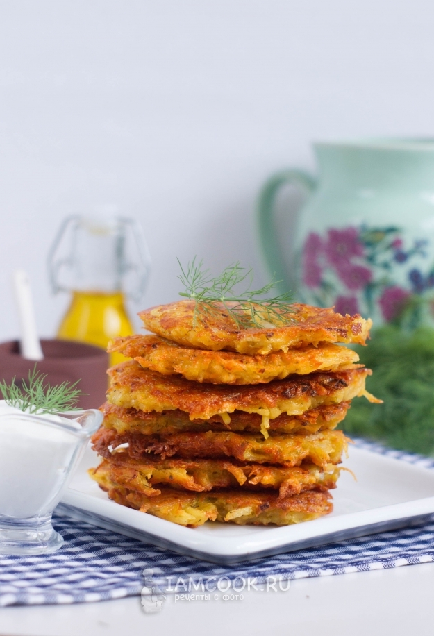 Рецепт драников с сыром (без яиц)