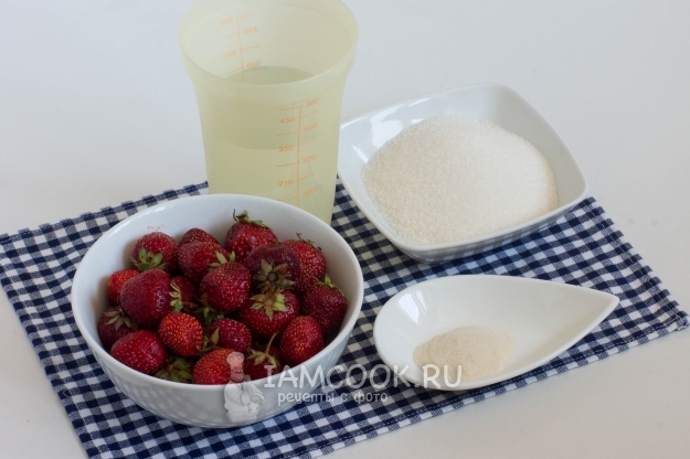Ингредиенты для желе из клубники с агар-агаром