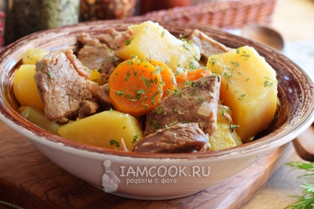 Тушеная картошка с мясом в скороварке