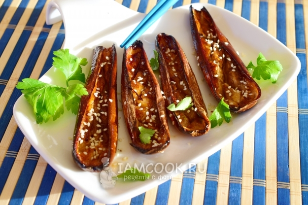 Рецепт запекания баклажанов в соусе Терияки