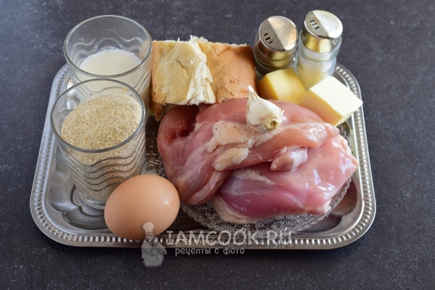 Ингредиенты для котлет с сыром в духовке
