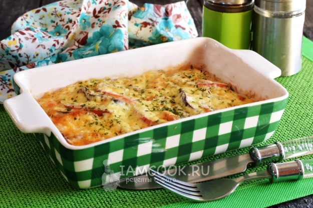 Рецепт запеканки с баклажанами, помидорами и сыром в духовке