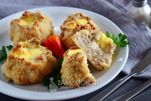 Фото котлет с сыром в духовке