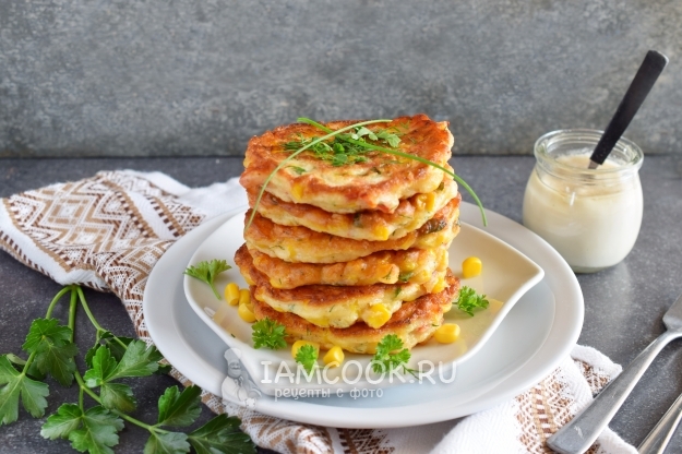 Рецепт оладий из консервированной кукурузы