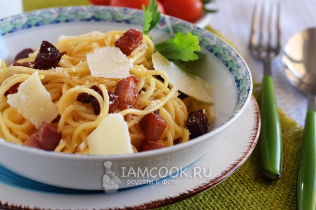 Фото пасты карбонара без сливок
