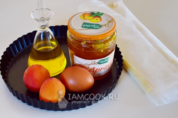 Ингредиенты для пирога с абрикосовым джемом
