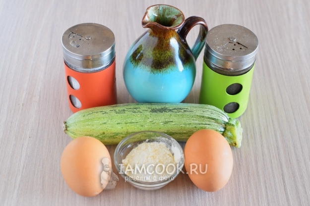 Ингредиенты для французского омлета с кабачками