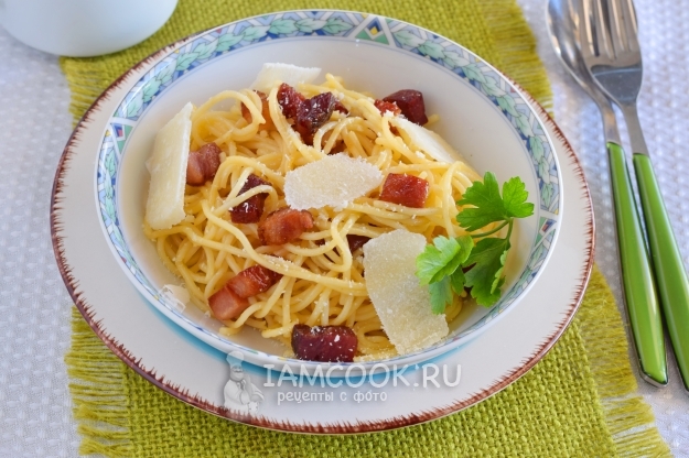 Рецепт пасты карбонара без сливок