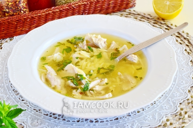 Рецепт португальского куриного супа с лимоном и мятой
