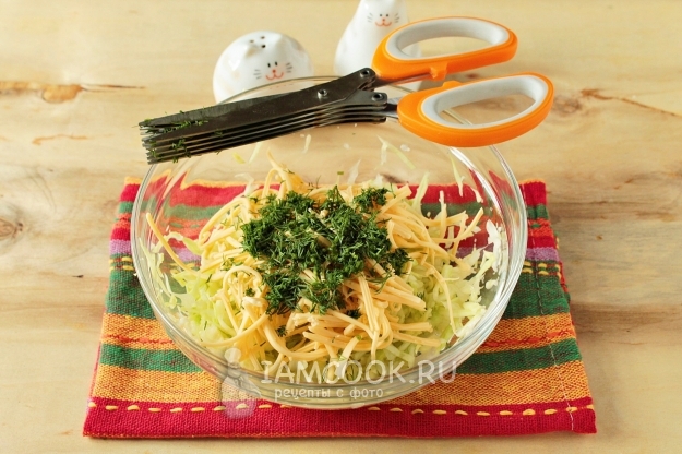 Порезать укроп