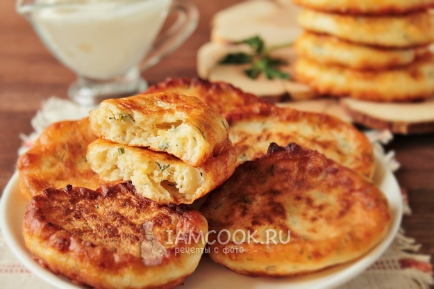 Рецепт оладий с сыром на кефире