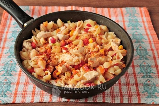 Всыпать специи и соль