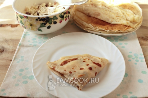 Сложить блинчик треугольником