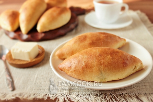 Фото пирожков на кефире без дрожжей в духовке