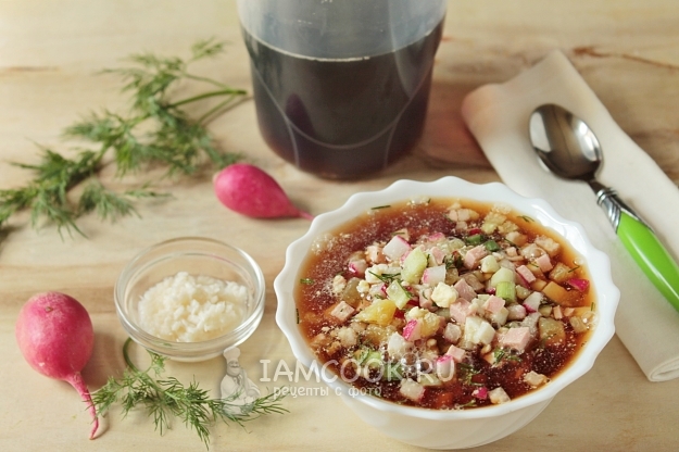 Рецепт окрошки с хреном