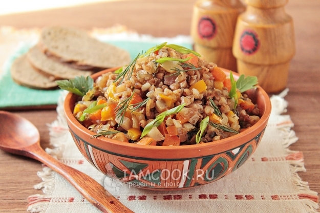 Рецепт гречки с овощами в мультиварке