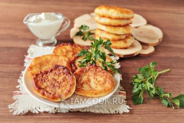 Фото оладий с сыром на кефире