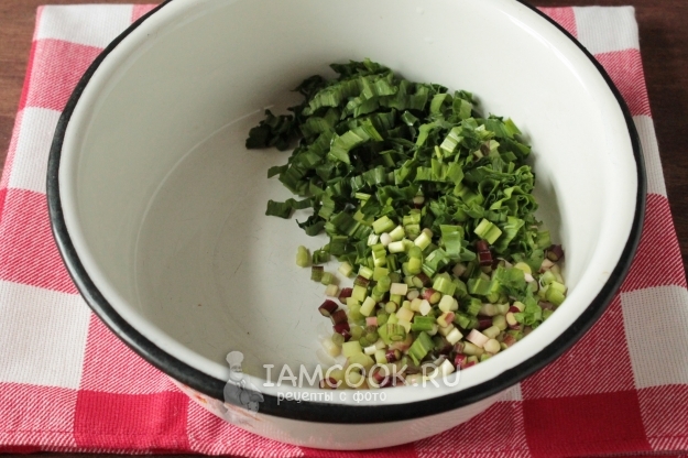 Порезать черемшу