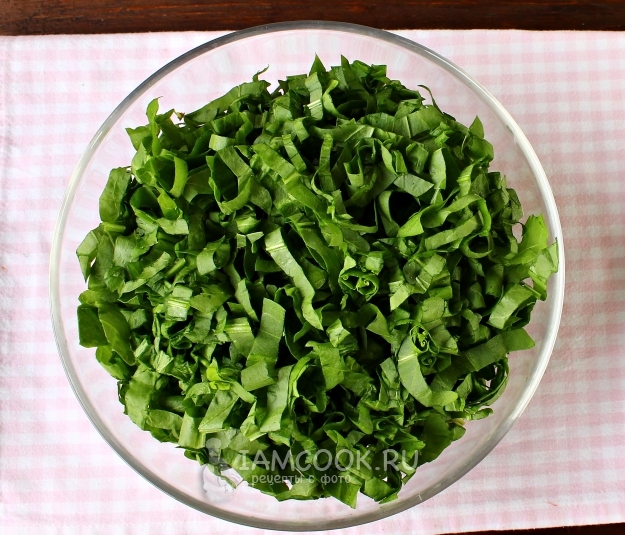 Порезать щавель