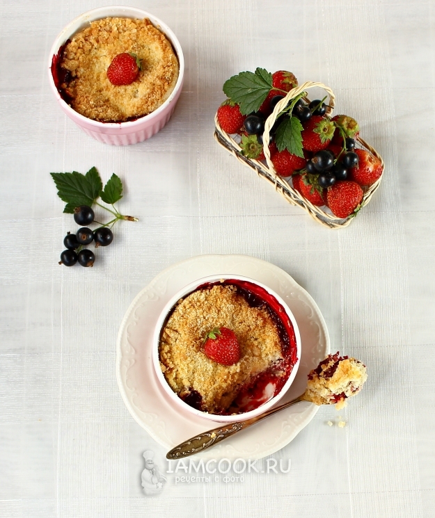Рецепт ягодного крамбла (ягодного микса)