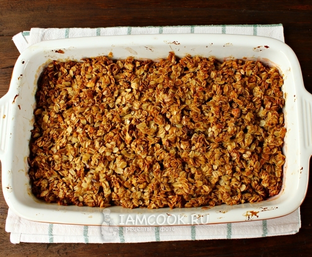 Фото крамбла с овсяными хлопьями