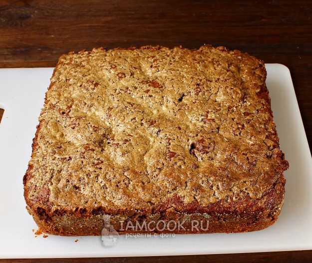 Рецепт шоколадного манника с халвой