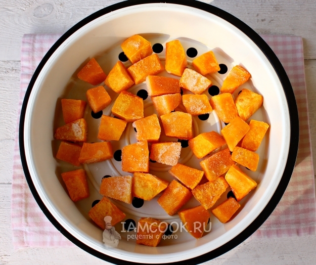 Приготовить тыкву на пару
