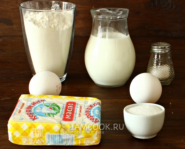 Ингредиенты для блинов в духовке