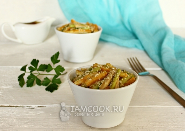 Рецепт салата с сырными блинчиками