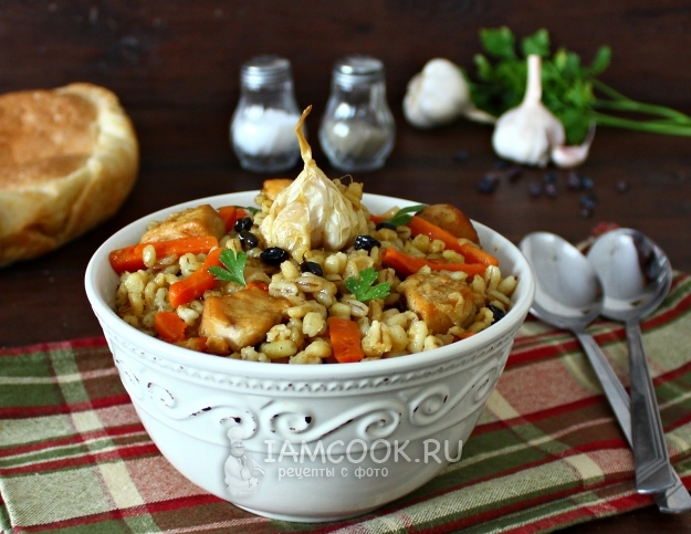 Рецепт плова из перловки в мультиварке