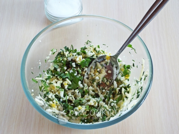 Размешать начинку