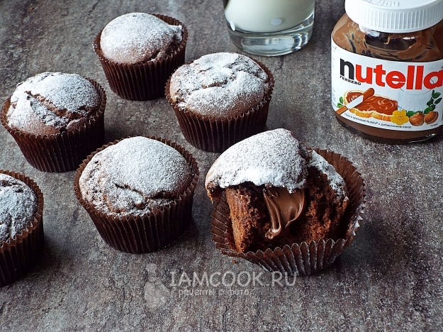 Рецепт шоколадных кексов с нутеллой