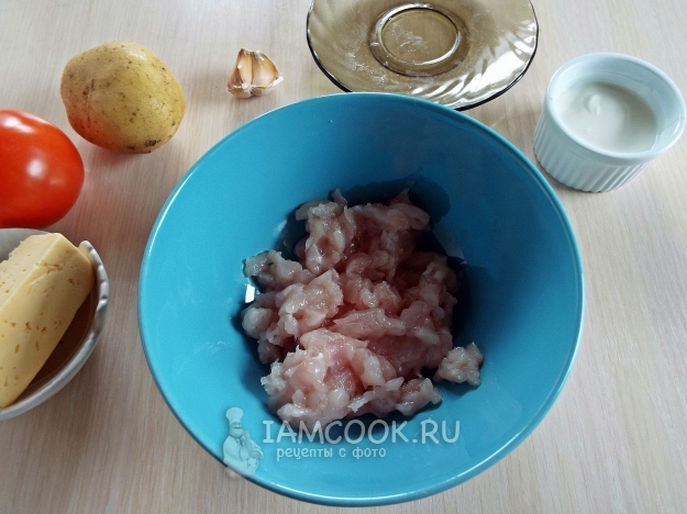 Порезать куриное филе