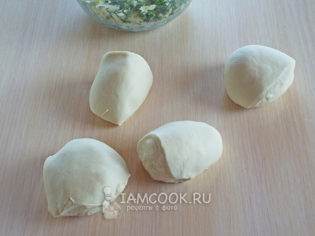 Разделить тесто на части