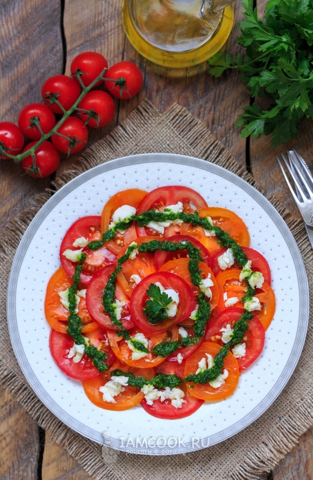 Рецепт карпаччо из помидоров