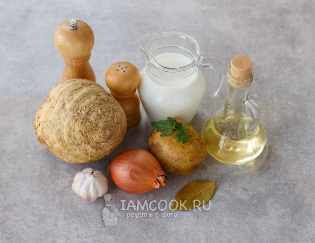Ингредиенты для крем-супа из корневого сельдерея
