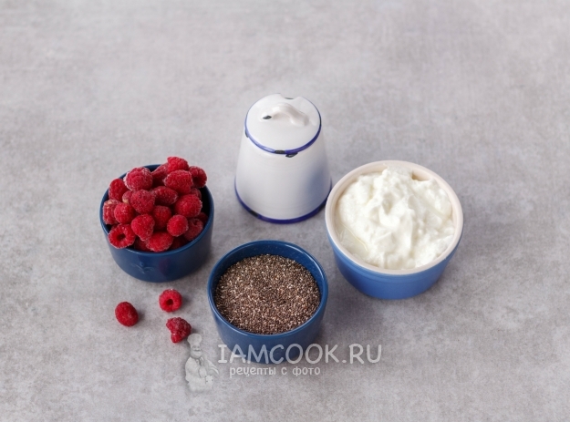Ингредиенты для чиа пудинга