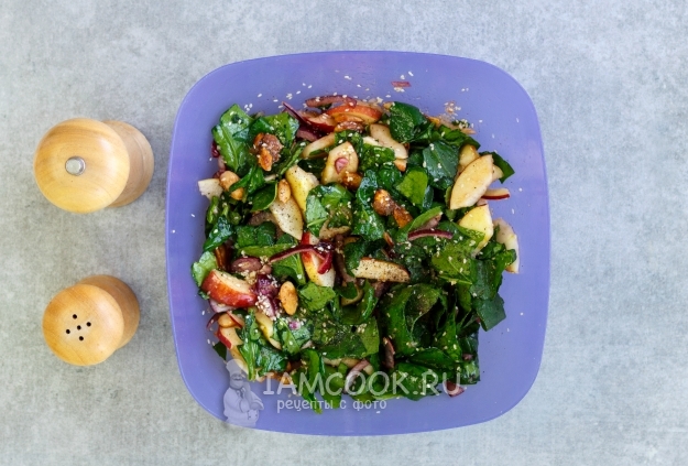 Рецепт салата из свежего шпината