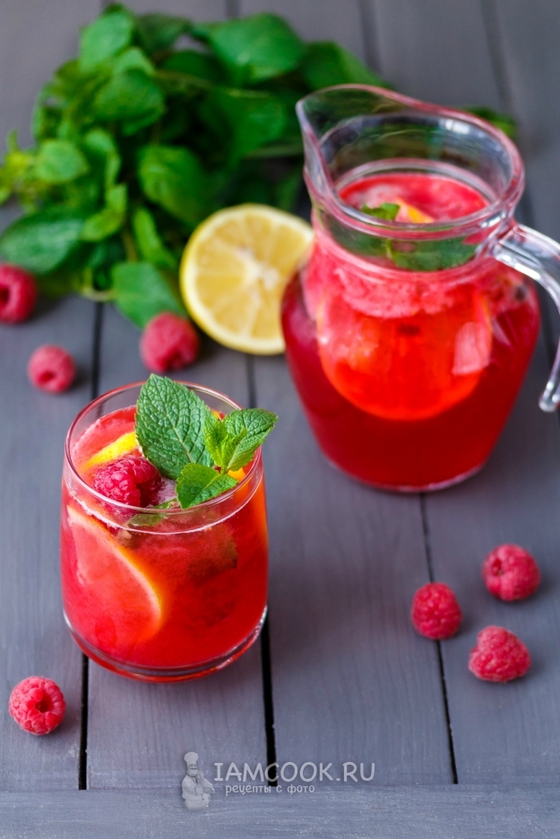 Рецепт малинового лимонада
