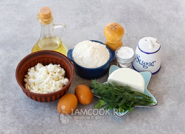Ингредиенты для творожных пирожков