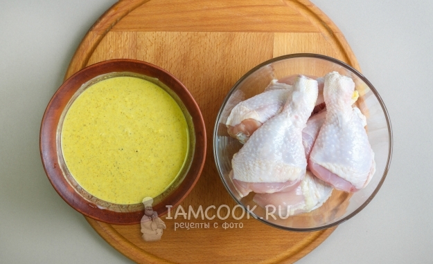 Блюда с маринадом и курицей