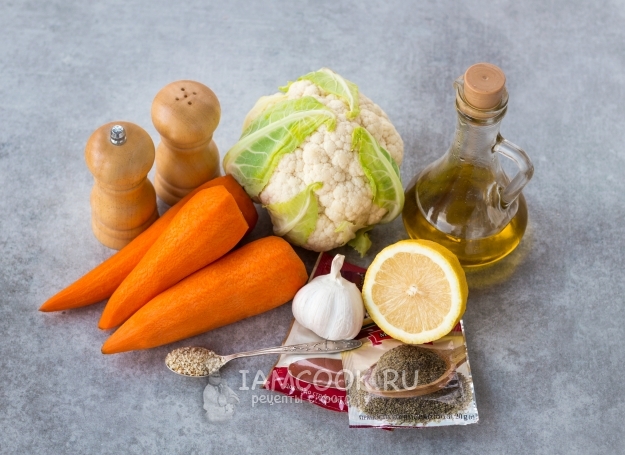 Ингредиенты для морковного хумуса