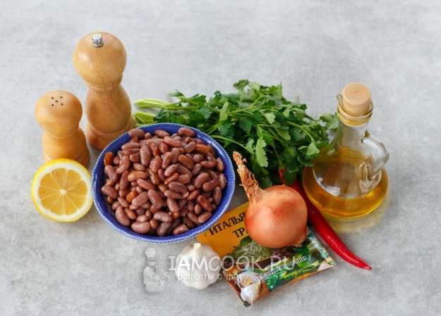 Ингредиенты для паштета из красной фасоли
