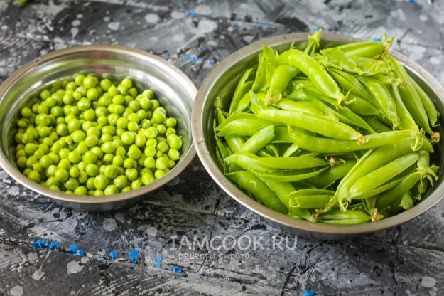 Почистить зеленый горошек