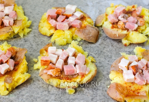 Положить ветчину