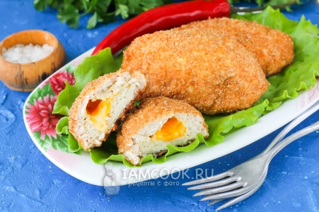 Рецепт куриных котлет с сыром в духовке