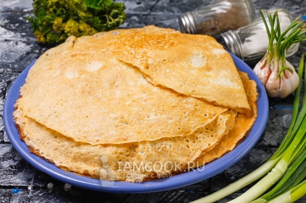 Рецепт тонких блинов на минералке (с дырочками)