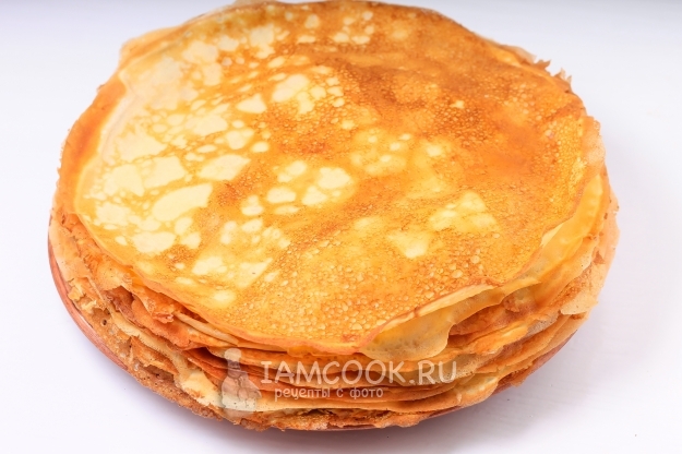 Фото тонких бабушкиных блинов на молоке