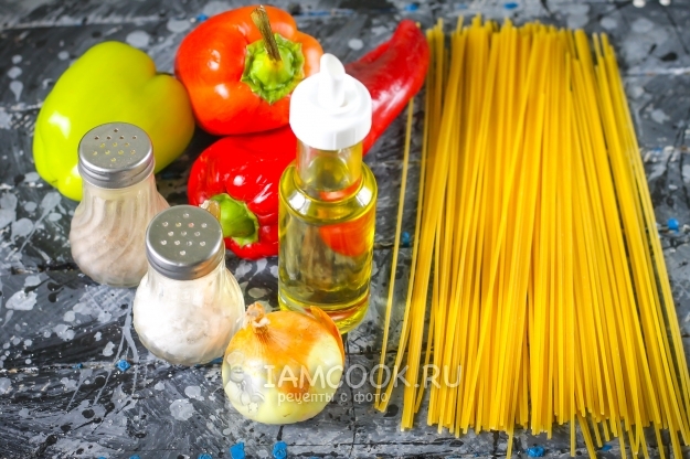 Ингредиенты для пасты с болгарским перцем